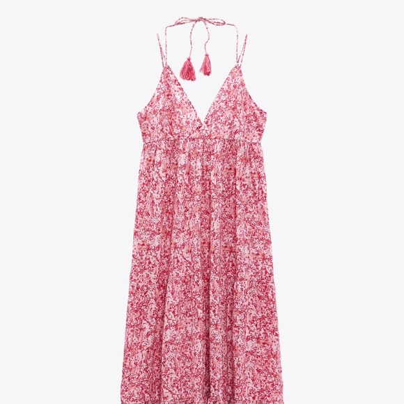 Zara limited edition bohemian floral cotton maxi dress - Picture 1 of 6